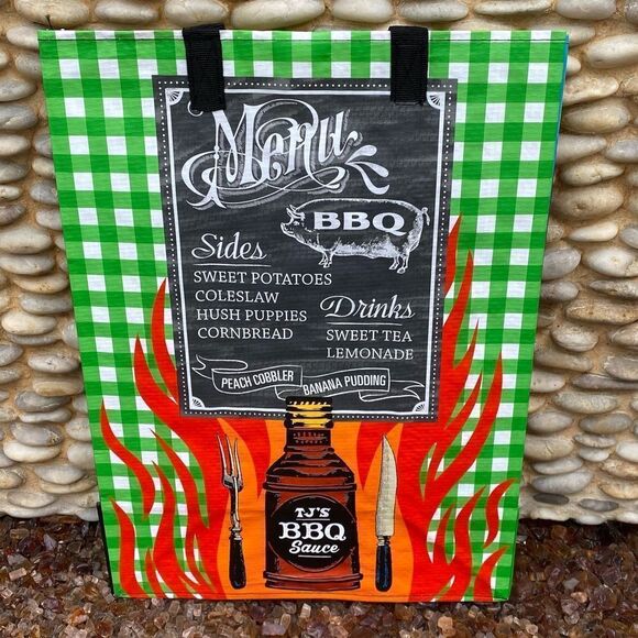 NWT New Trader Joe’s North Carolina NC Tote Bag Reusable Shopper Tarheels BBQ - Picture 2 of 10